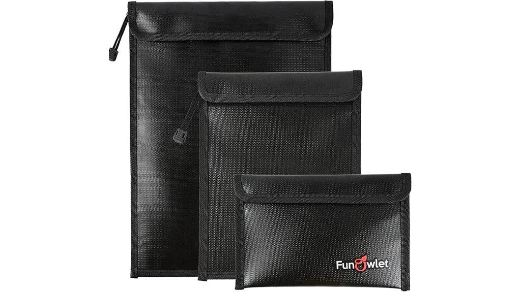 fireproof waterproof document bags