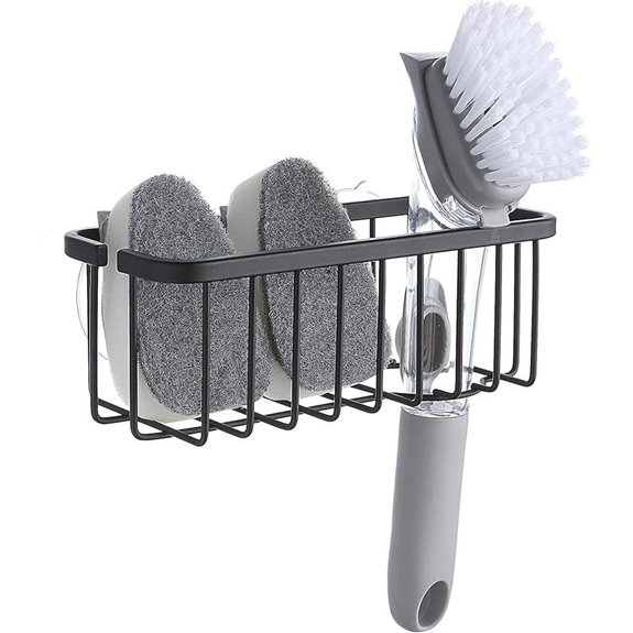 SunnyPoint NeverRust Deluxe Sink Sponge Holder with Adhesive Mount