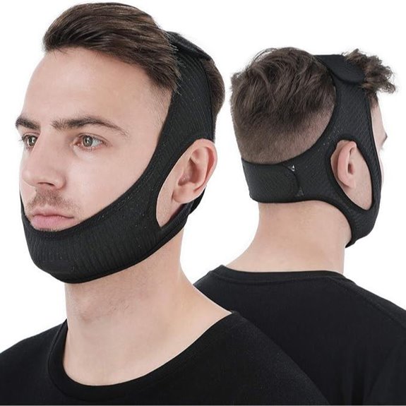 Vosaro Anti Snore Chin Strap – Adjustable Breathable Black