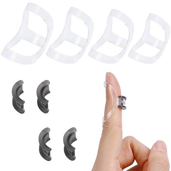 Clear Oval Finger Splints with Adjustable Ring Kit (Size 8-11)