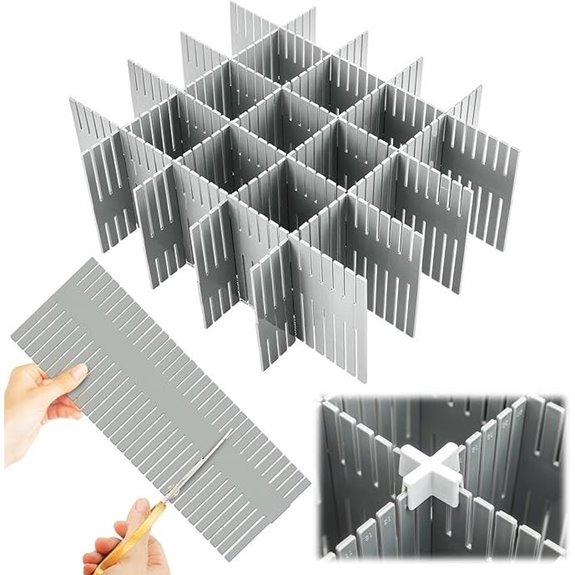 Blosssound Adjustable Drawer Divider Organizer (15 pcs)