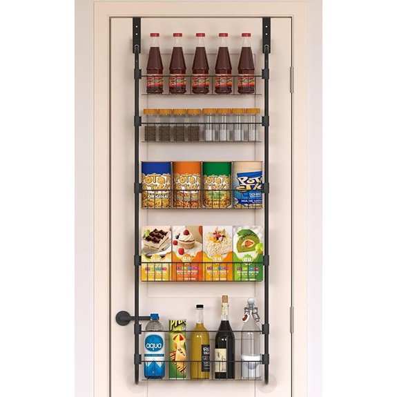 Over-the-Door Pantry Organizer with Adjustable Baskets