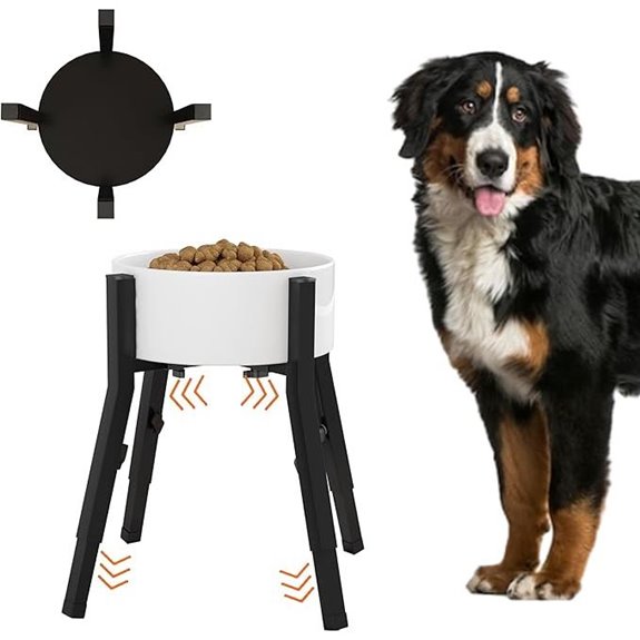 Raised Dog Bowl Stand for Large Dogs Adjustable Height