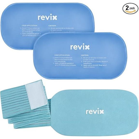 REVIX Reusable Ice Packs with Adjustable Straps (2 Pack)