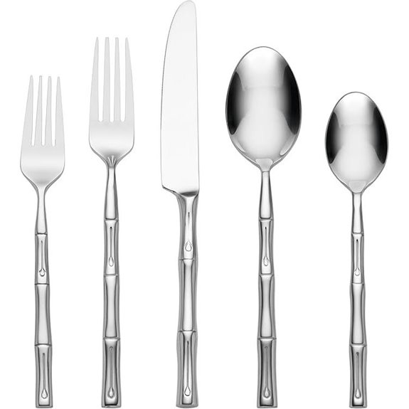 Hampton Signature Bamboo 20-Piece Flatware Set