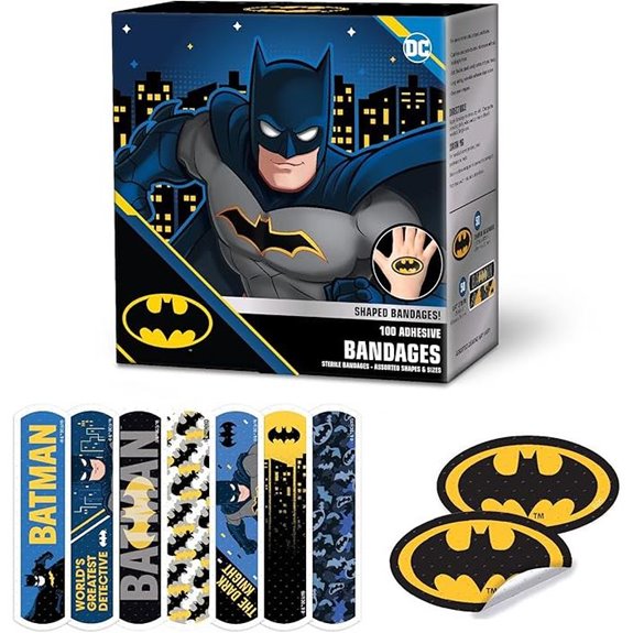 Batman Kids Bandages – Super Hero Adhesive Bandages (100 Count)