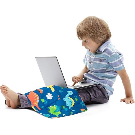Sivio Weighted Lap Pad 2lb Blanket Blue Dinosaur