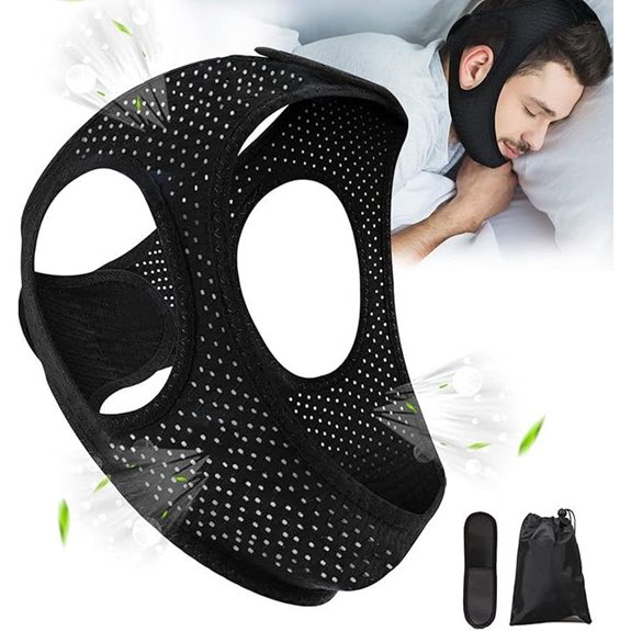 Forzacx Anti Snore Chin Strap - Breathable Black