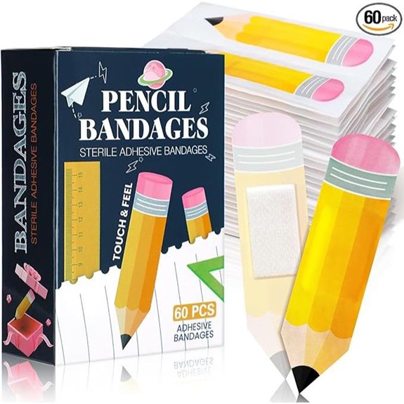 Geiserailie 60 Pcs Christmas Pencil Bandages Kit