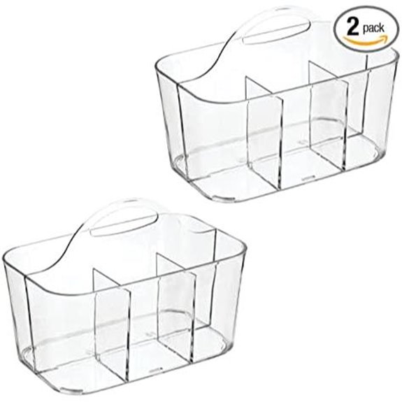 mDesign Makeup Storage Organizer Caddy 2 Pack Clear