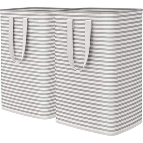 Lifewit 2-Pack Collapsible Laundry Hampers 80L Grey