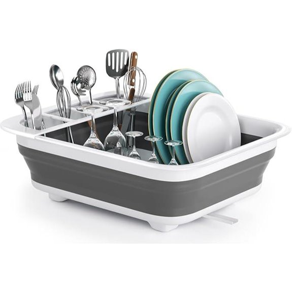 THANSTAR Collapsible Dish Drying Rack for RV Kitchen