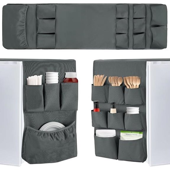 Biubee Mini Fridge Caddy Organizer with Pockets