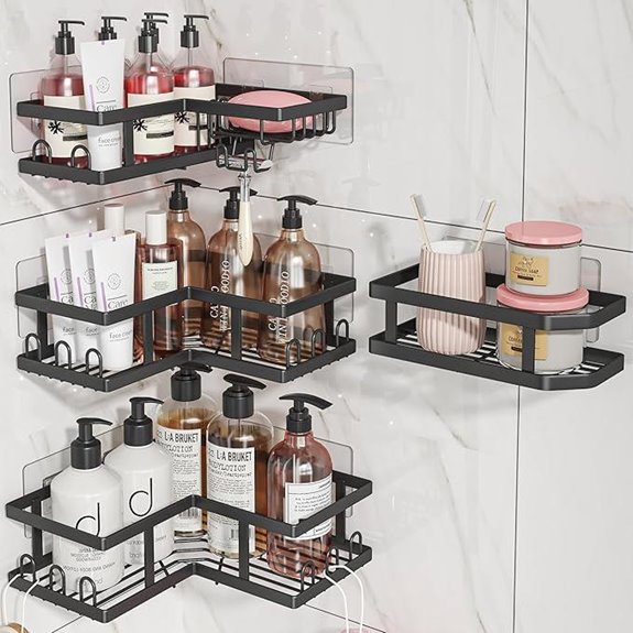 Shower Caddy Corner with Soap Holder (4-Pack)
