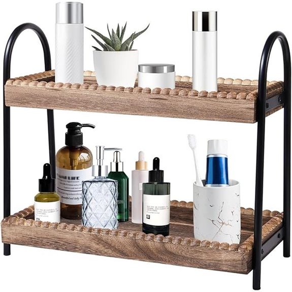 2-Tier Bathroom Countertop Organizer for Cosmetics and Skincare