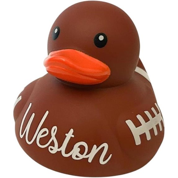 Personalized Sports Football Rubber Duck with Name
