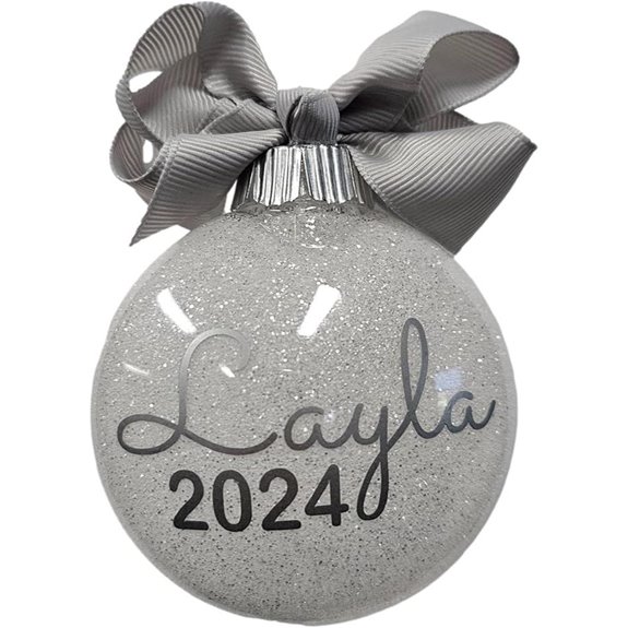 Personalized Glitter Name Ornament with Gift Box