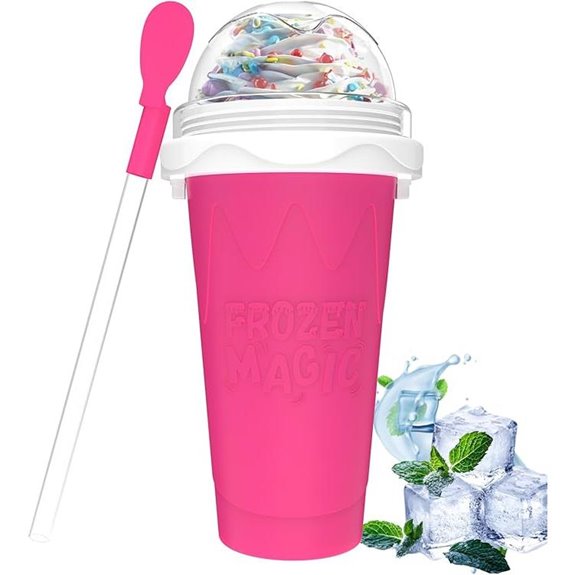 Slushie Maker Cup – Double Layer Frozen Cups (Pink)