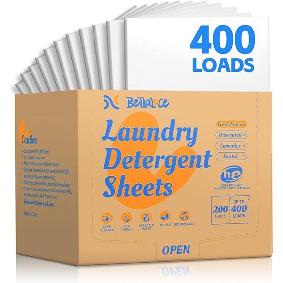 BellaLuce Laundry Detergent Sheets – 400 Loads Eco-Friendly