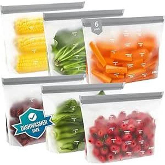 IDEATECH Reusable Gallon Storage Bags (6 Pack)