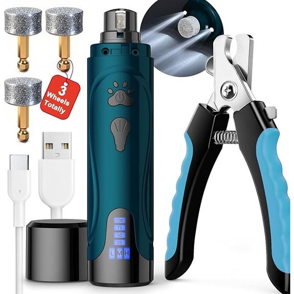 YABIFE Electric Dog Nail Grinder Kit with Light