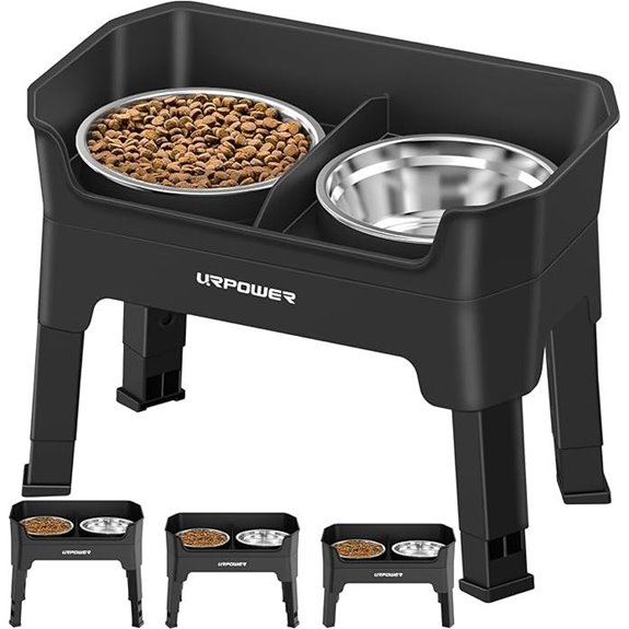 URPOWER 3-in-1 Elevated Dog Bowls Set
