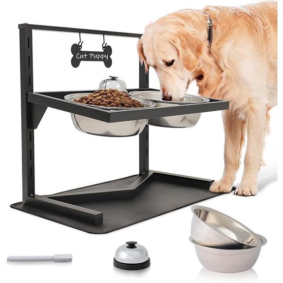 Grand Line Elevated Dog Bowls with Stand and Bowls