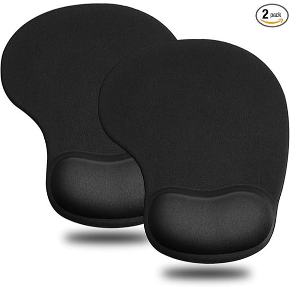 JIKIOU Mouse Pad: Ergonomic 2-Pack with Gel Wrist Rest