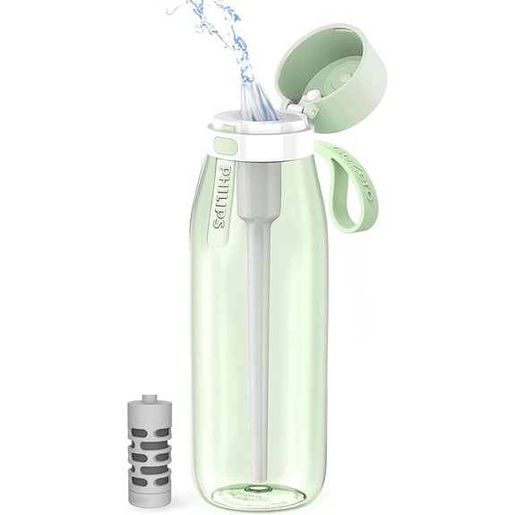 filtered water bottle green