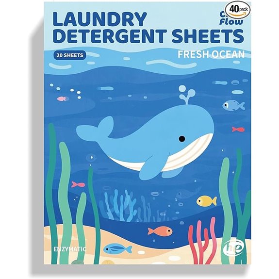 Laundry Detergent Sheets Fresh Ocean Scent (40 Loads)