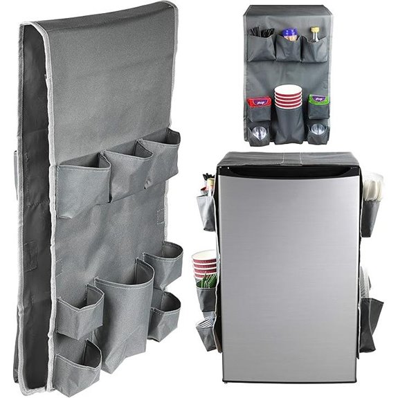 Dorm & Office Fridge Caddy Organizer with 11 Pockets