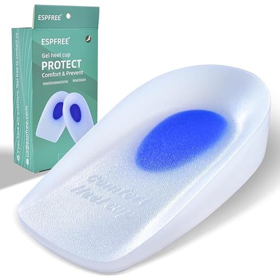 Gel Heel Cups for Pain Relief – All-Day Comfort (Milky White L)