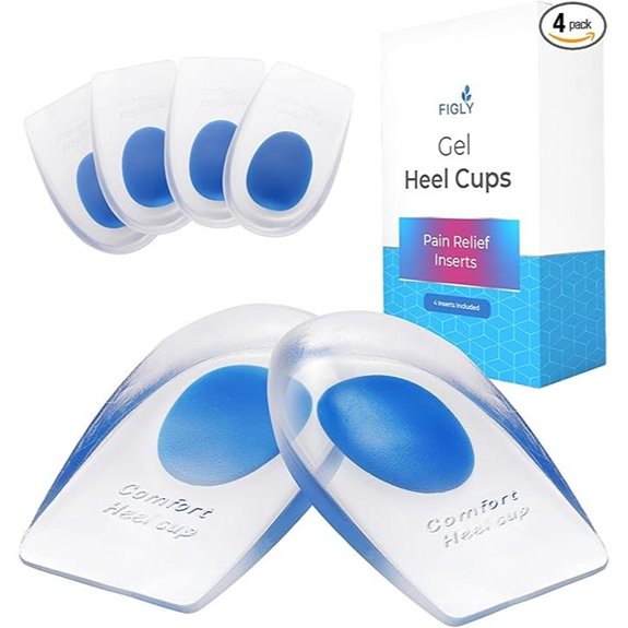 Gel Heel Cushions for Pain Relief (4 Pack)