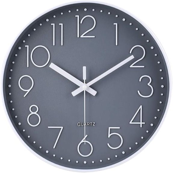 gray silent wall clock
