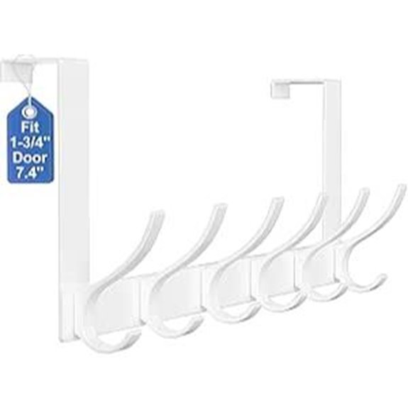 Over-the-Door Hooks with 12 Heavy-Duty Hangers