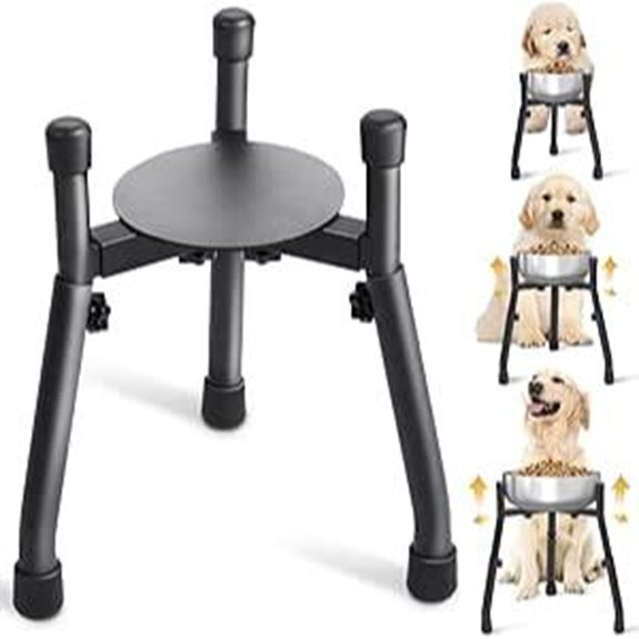 Adjustable Elevated Dog Bowl Stand (3 Heights)