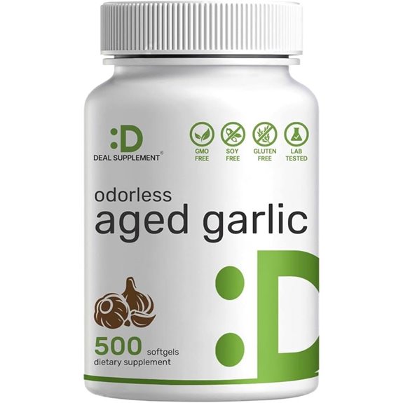 Odorless Garlic Pills 6000mg 500 Softgels Non-GMO