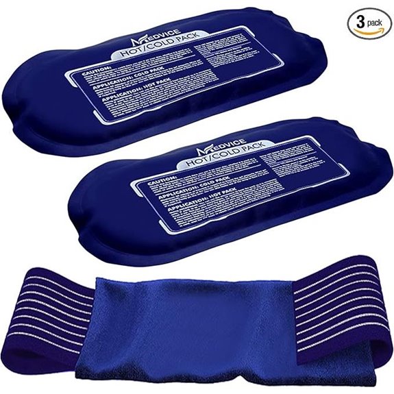 Reusable Gel Ice Packs for Injuries (3-Piece Set)
