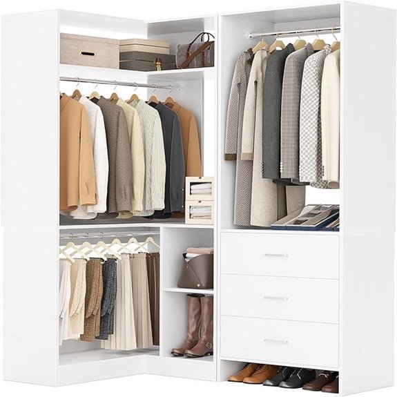 Aheaplus L-Shaped Corner Closet System (Set of 2)