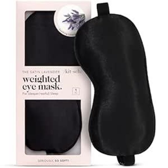 Kitsch Weighted Satin Sleep Mask with Lavender