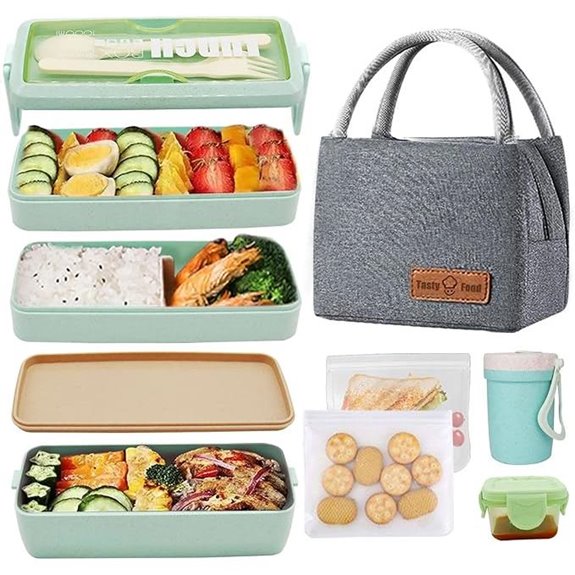 Three-Layer Leakproof Bento Box with Accessories