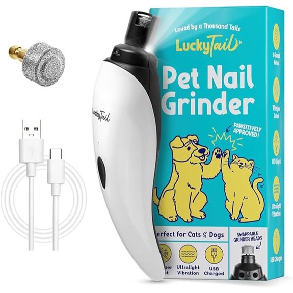 LuckyTail Pet Nail Grinder with LED Lights (USB)