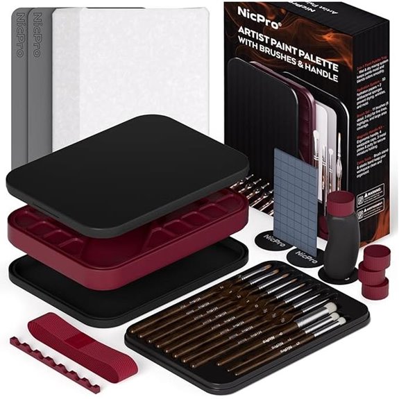 Nicpro Miniature Painting Kit with Wet Palette & Brushes