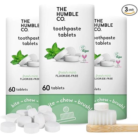 Fluoride-Free Chewable Toothpaste Tablets Mint 180 Count