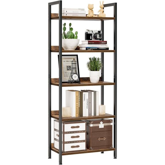 NUMENN 5-Tier Bookshelf Home Office Storage Unit