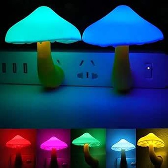 AUSAYE 2-Pack LED Mushroom Night Lights