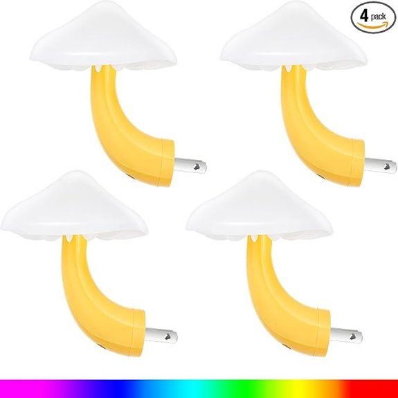 Honoson 4-Piece Mushroom Night Light Kit