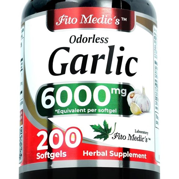 Odorless Garlic Softgels - 200 Count by FITO MEDIC'S Lab