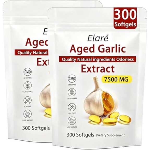 Elare Odorless Aged Garlic Extract 600 Count