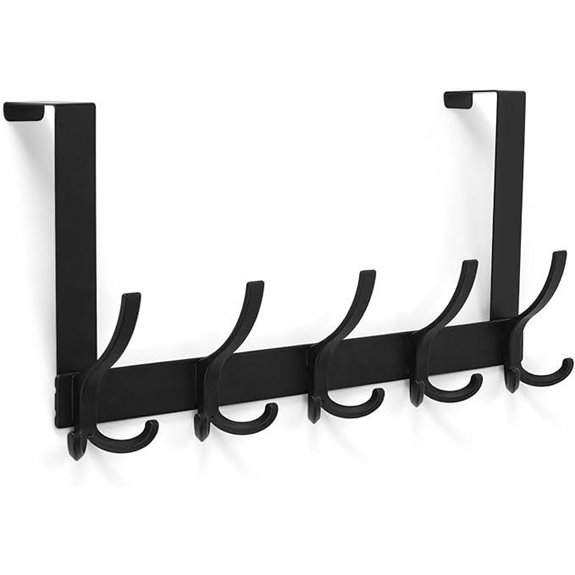 Over the Door Hooks with 5 Triple Coat Hooks